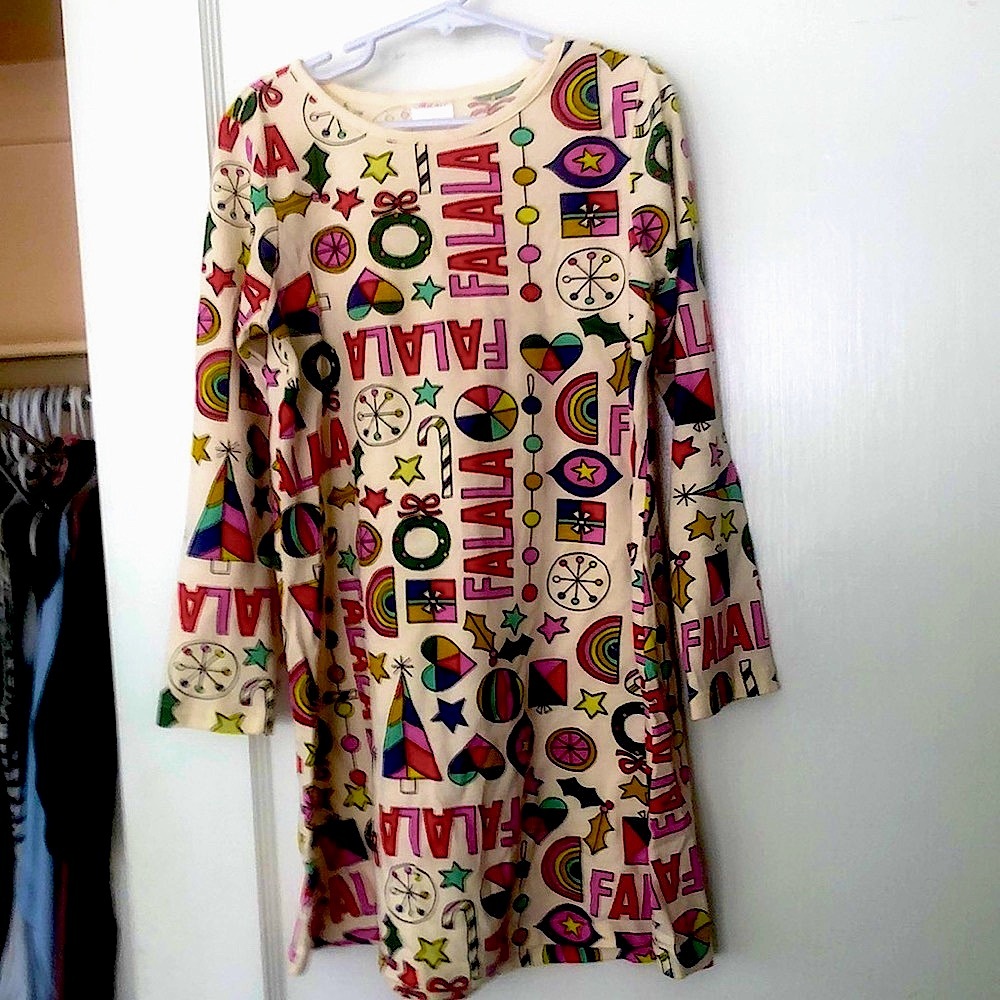 Hanna Andersson Falalala Pajama Activewear Dress size 7. No stains, EUC.